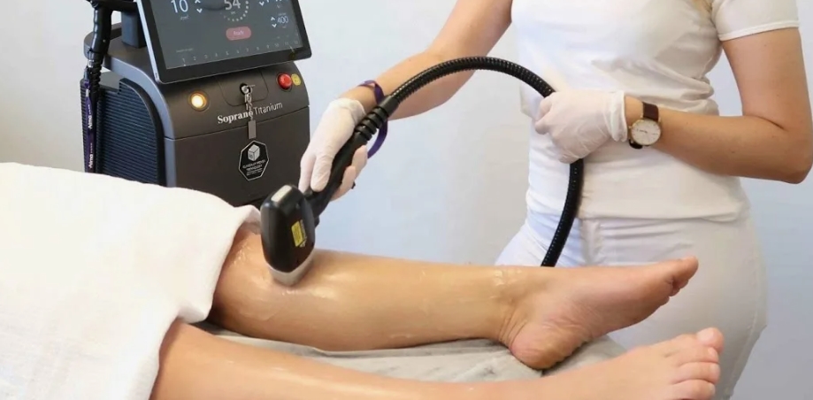 Лазерная эпиляция ног на аппарате Сопрано Титаниум